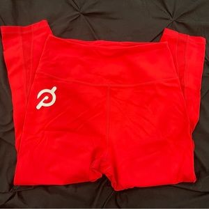 Red peloton brand leggings